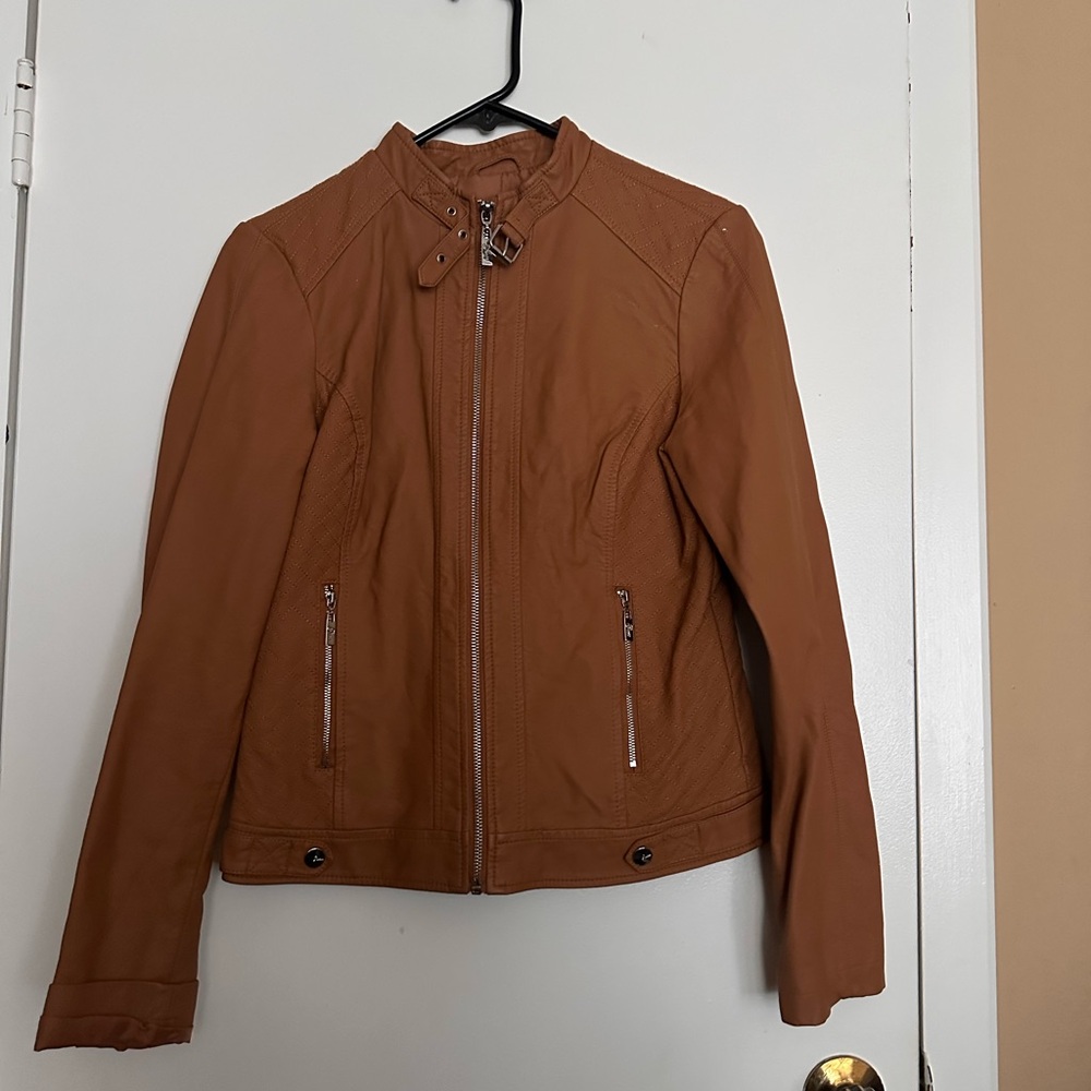 Guess Women's Brown Leather Jacket